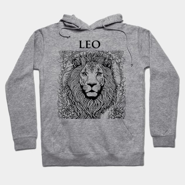 Leo Zodiac Sign Hoodie by lkn